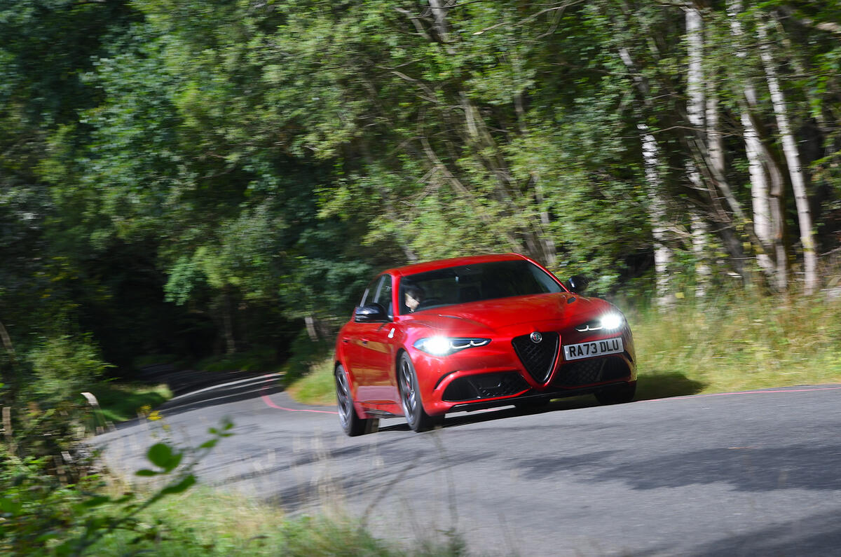 Alfa Romeo Giulia from distance Alfa Romeo Giulia from distance