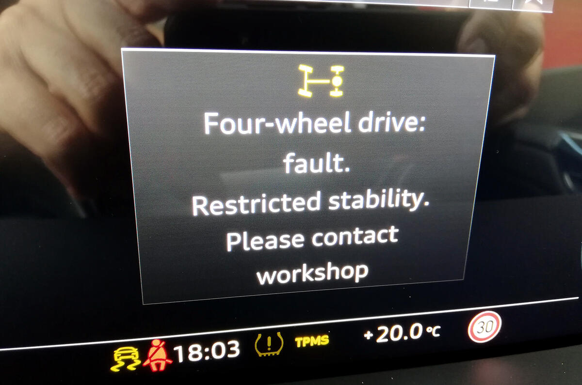 Audi E-tron fault