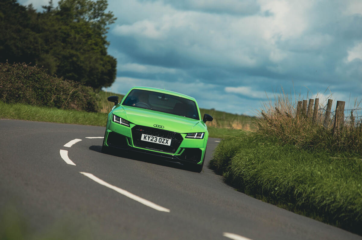 Audi TT RS distant cornering Audi TT RS distant cornering