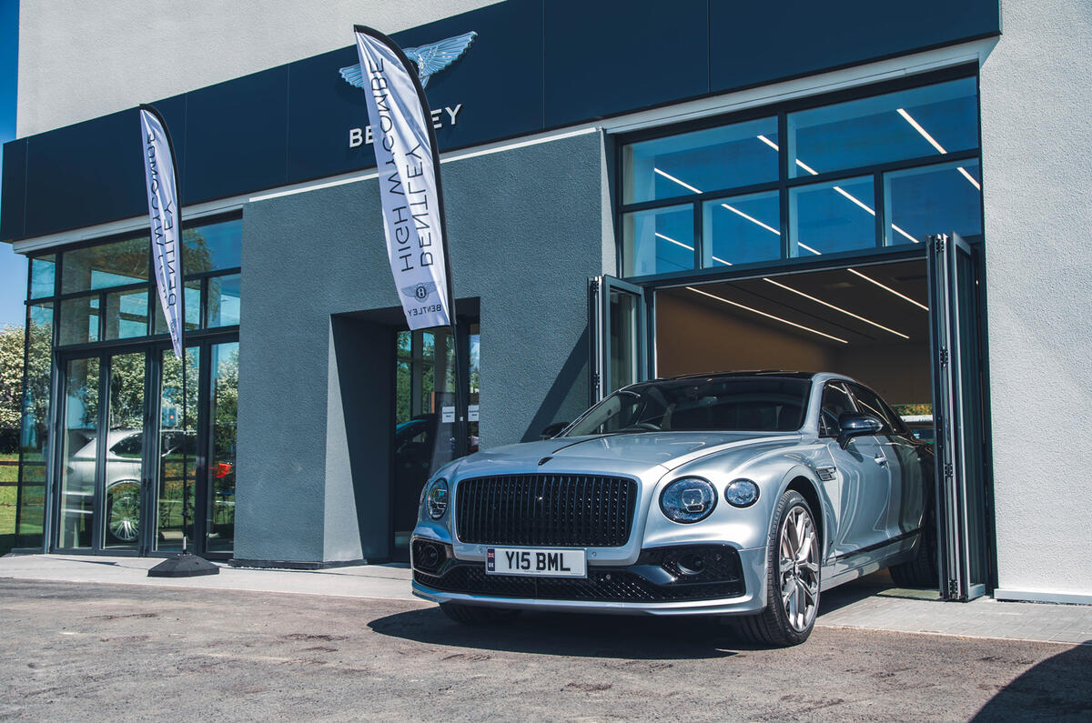 Bentley Flying Spur leaving dealership Bentley Flying Spur leaving dealership