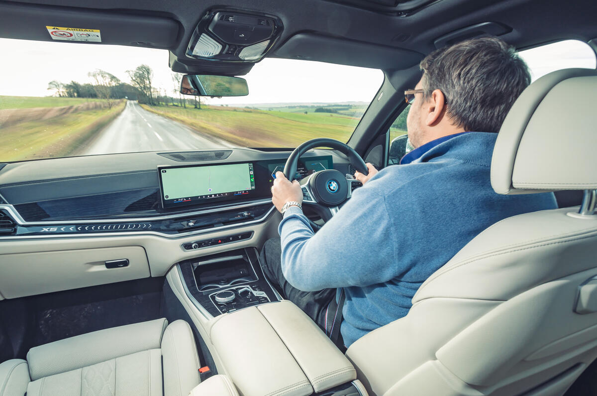 BMW interior with driver BMW interior with driver