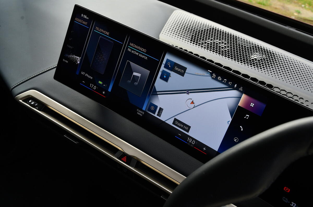 BMW iX interior screen BMW iX interior screen