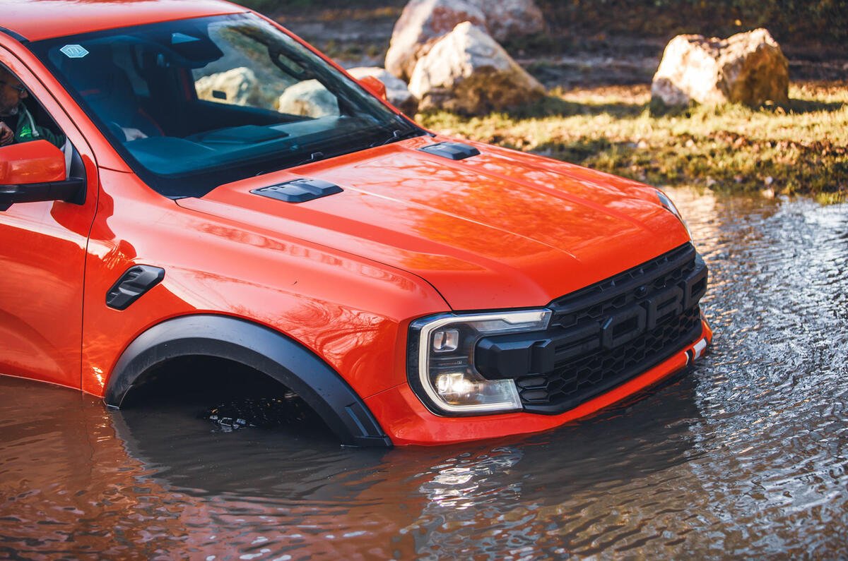 Ford Ranger Raptor water up to bonnet Ford Ranger Raptor water up to bonnet