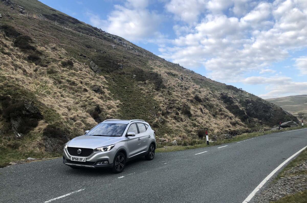 MG ZS 2019 long-term review - parked on a B-road