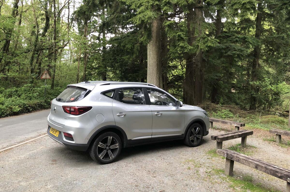 MG ZS 2019 long-term review - parked at a rest stop