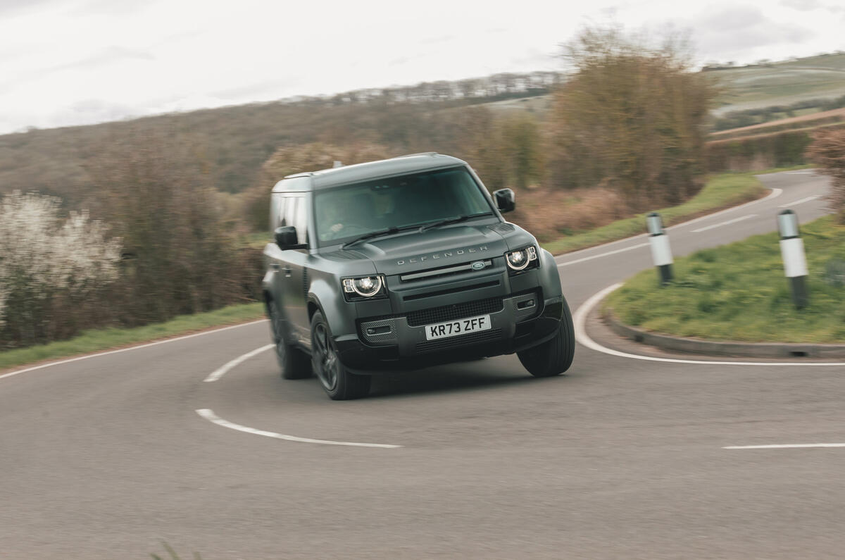 Land Rover Defender 130 cornering Land Rover Defender 130 cornering