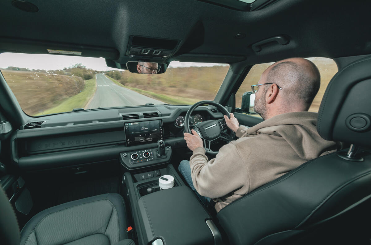 Land Rover Defender 130 over the shoulder Land Rover Defender 130 over the shoulder