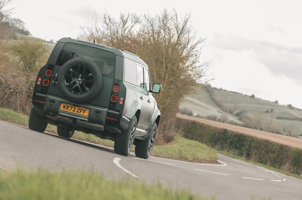 Land Rover Defender 130 rear cornering Land Rover Defender 130 rear cornering