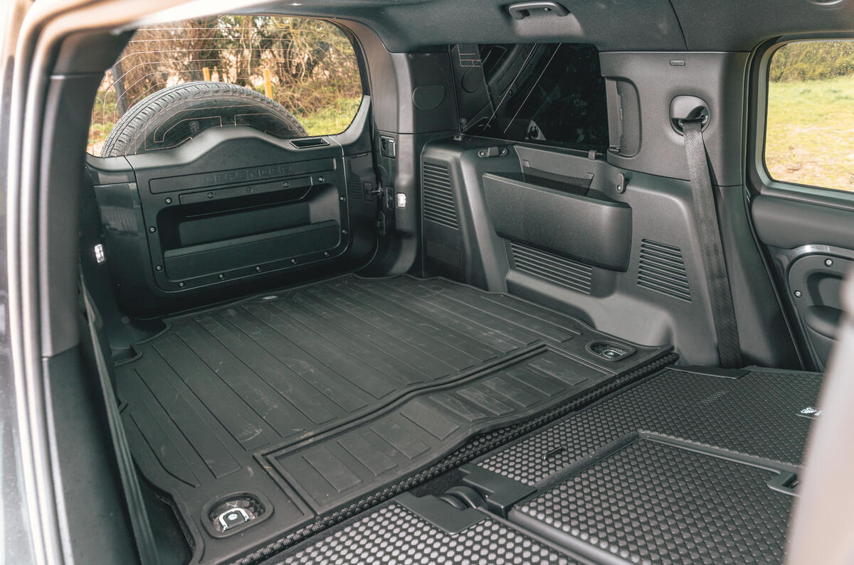 Land Rover Defender 130 seats folded Land Rover Defender 130 seats folded