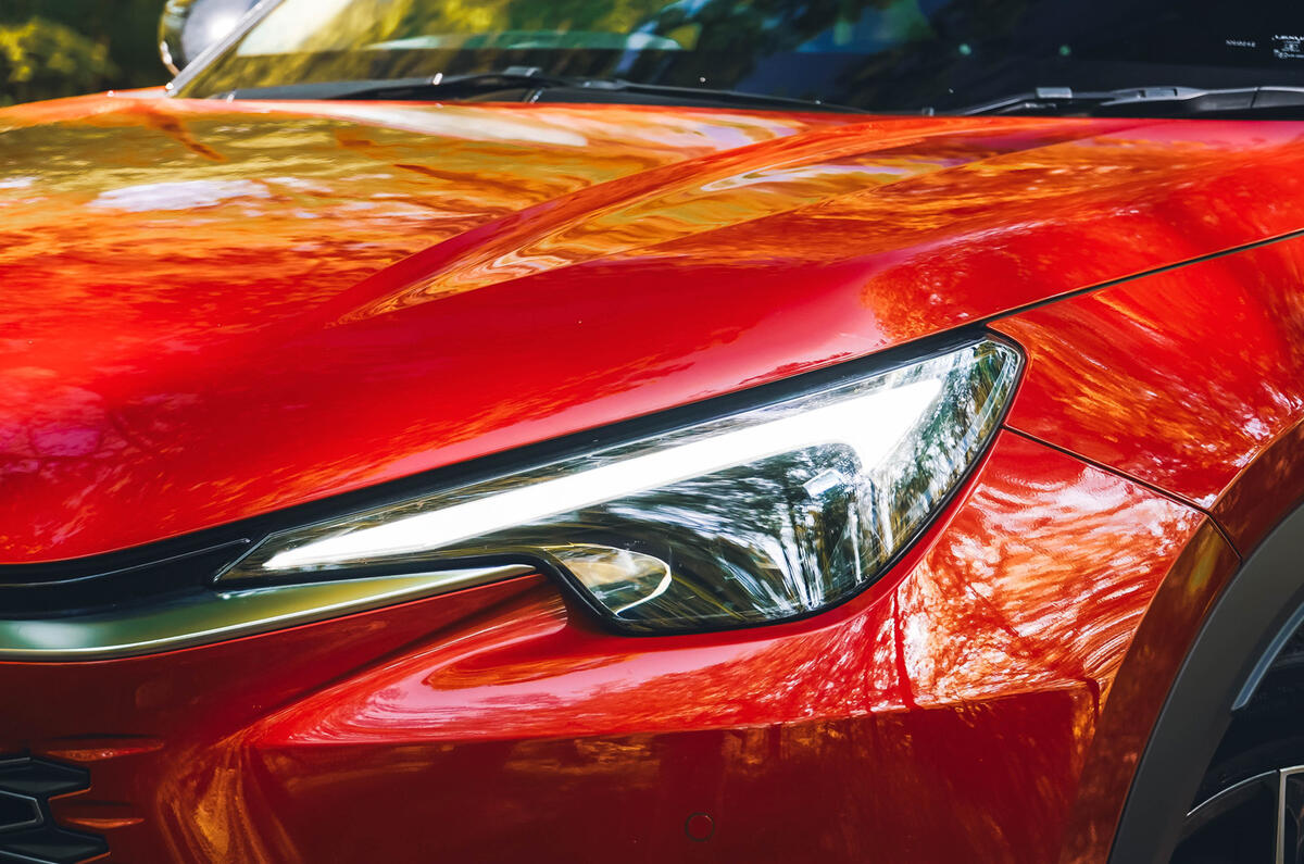 Lexus LBX front light close up Lexus LBX front light close up