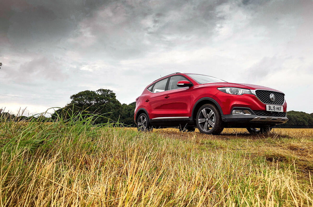 MG ZS EV 2020 long-term review - red MG static