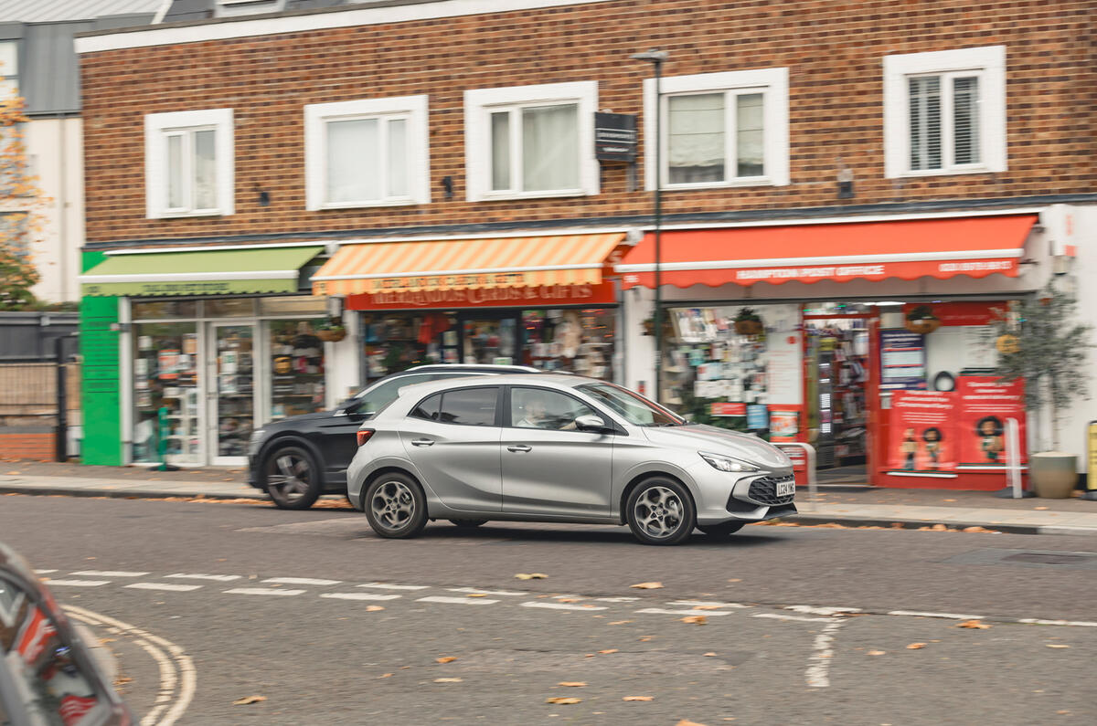 MG 3 driving through town MG 3 driving through town