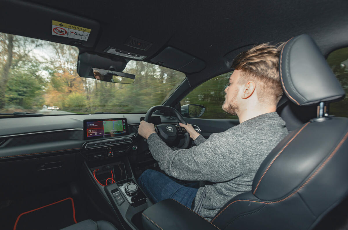 MG 3 interior driving shot MG 3 interior driving shot