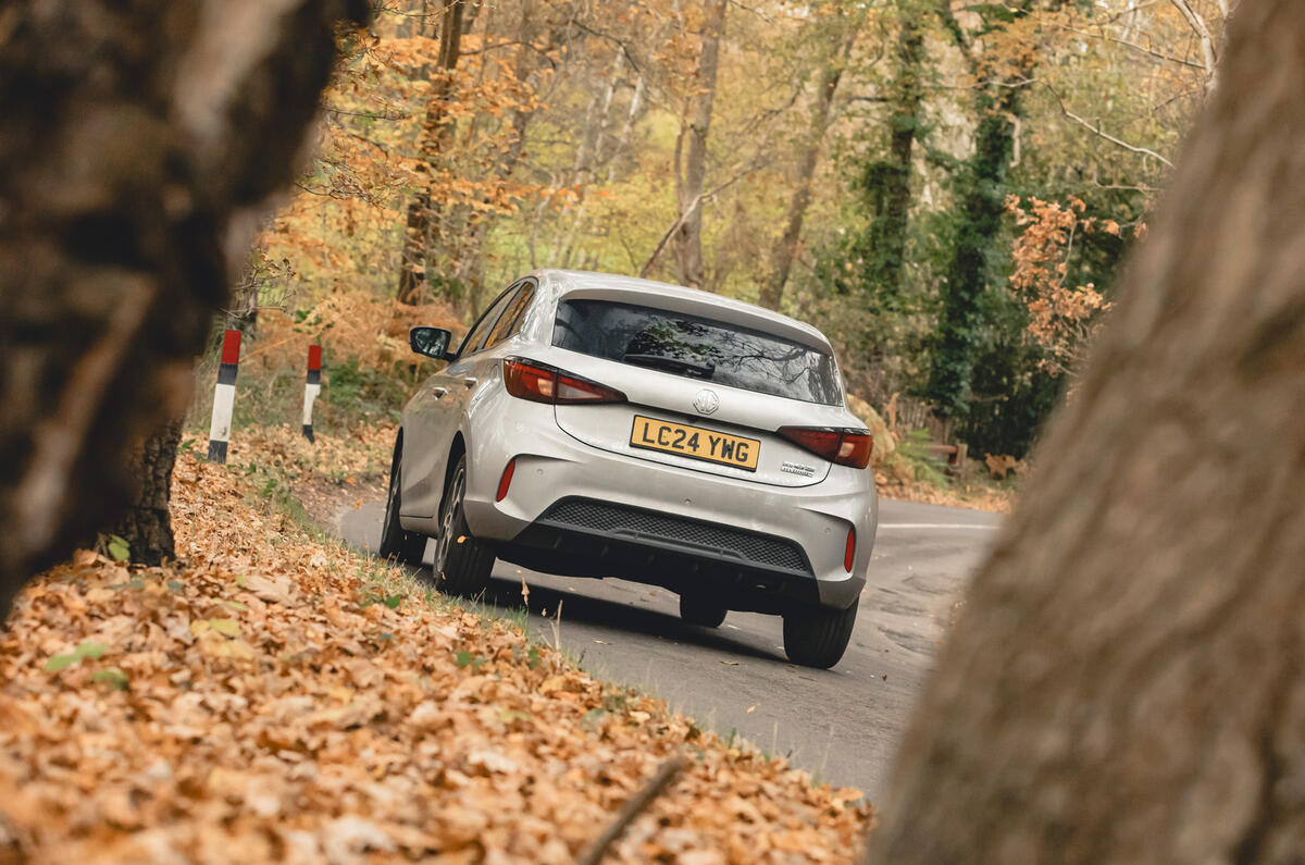 MG 3 rear cornering MG 3 rear cornering