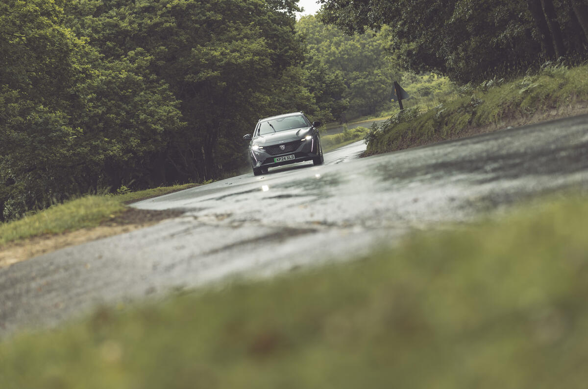 Peugeot e 308 long termer cornering