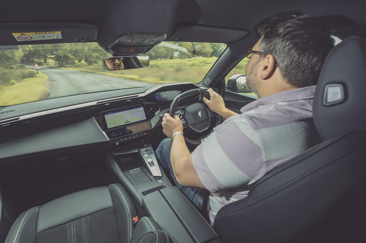 Peugeot e 308 long termer driving shot 