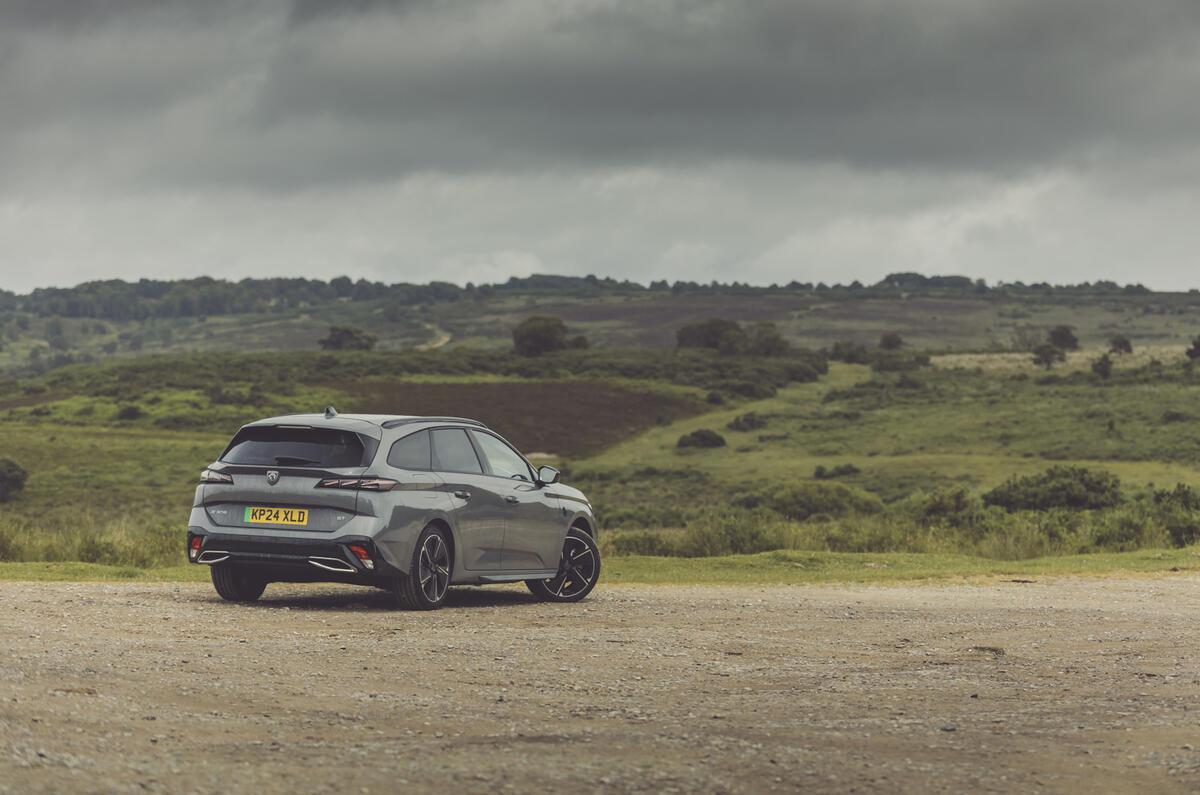 Peugeot e 308 long termer rear parked
