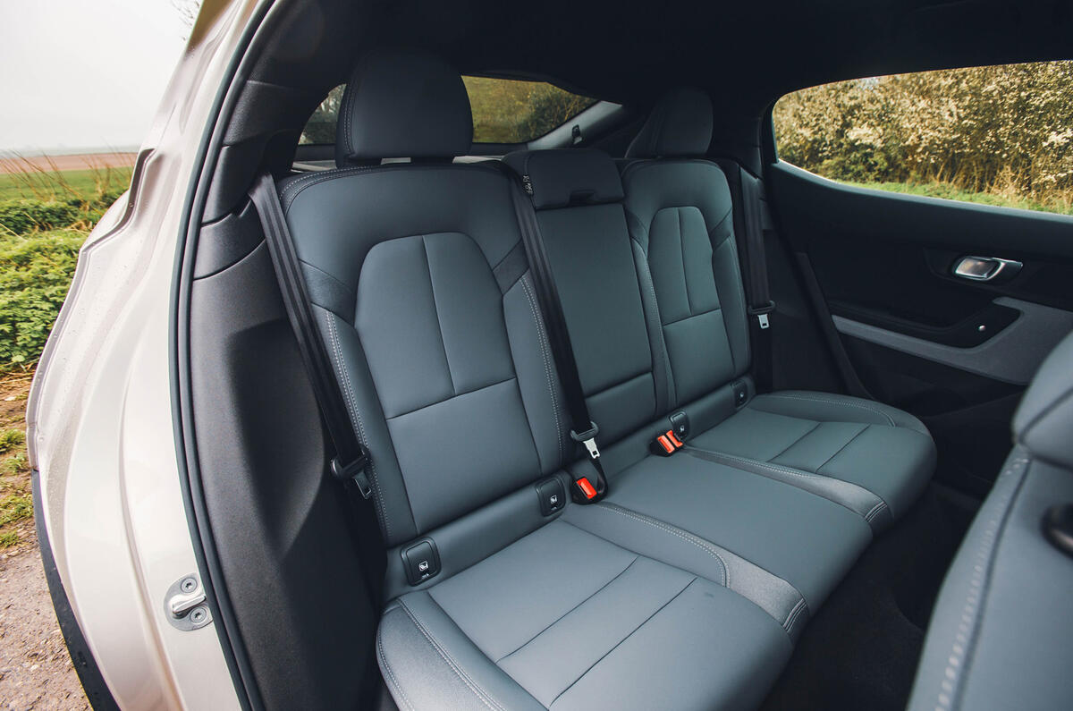 Polestar 2 rear seats close up Polestar 2 rear seats close up