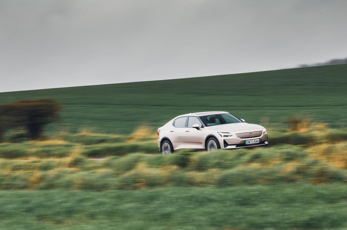 Polestar 2 side driving shot Polestar 2 side driving shot