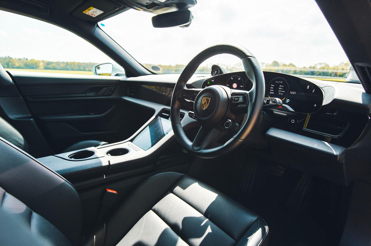 porsche taycan front interior