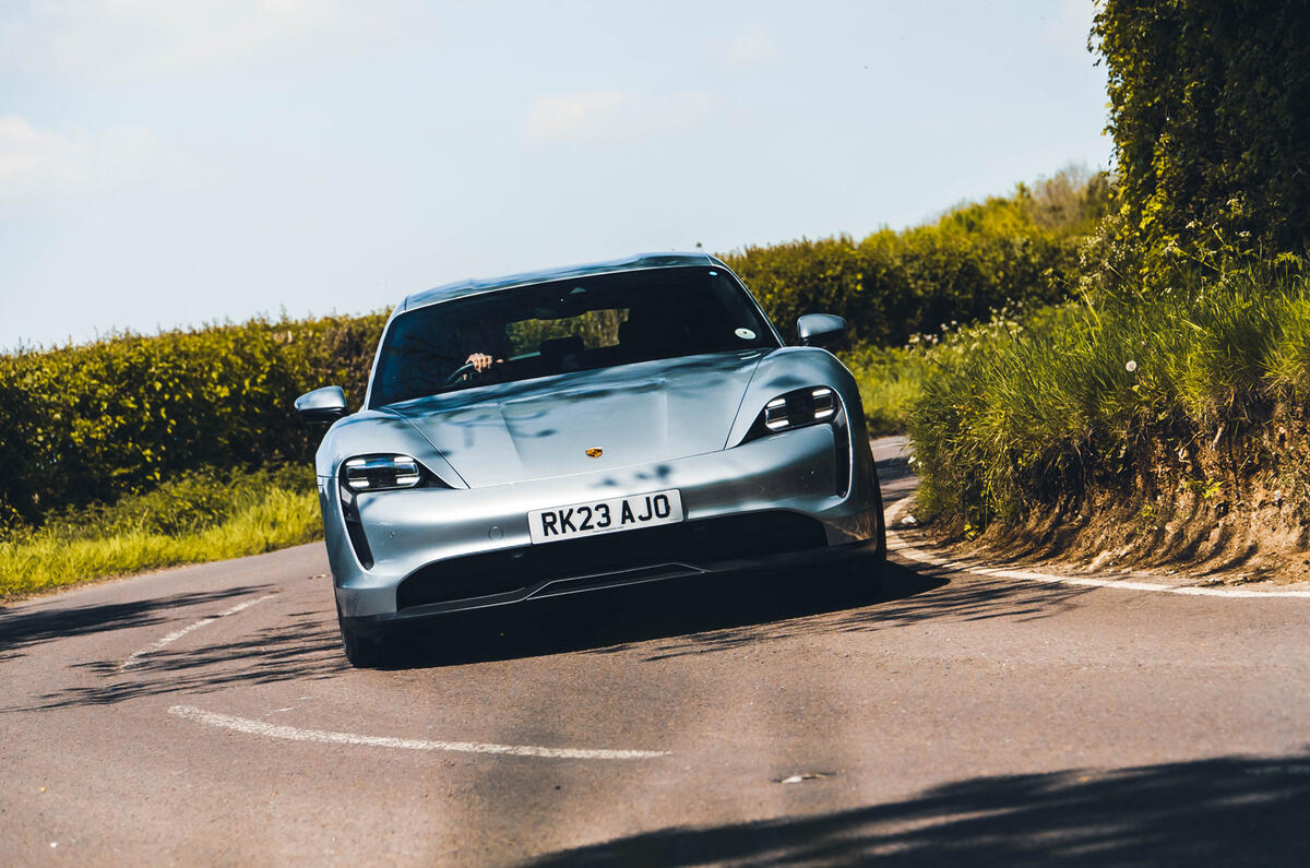 Porsche Taycan hard cornering 2