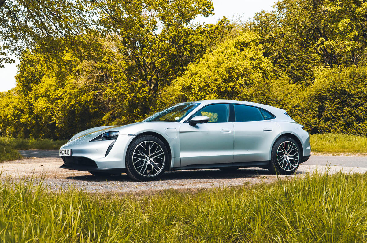 Porsche Taycan side parked