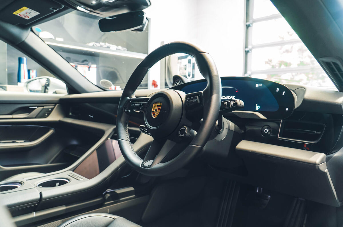 Porsche Taycan steering wheel