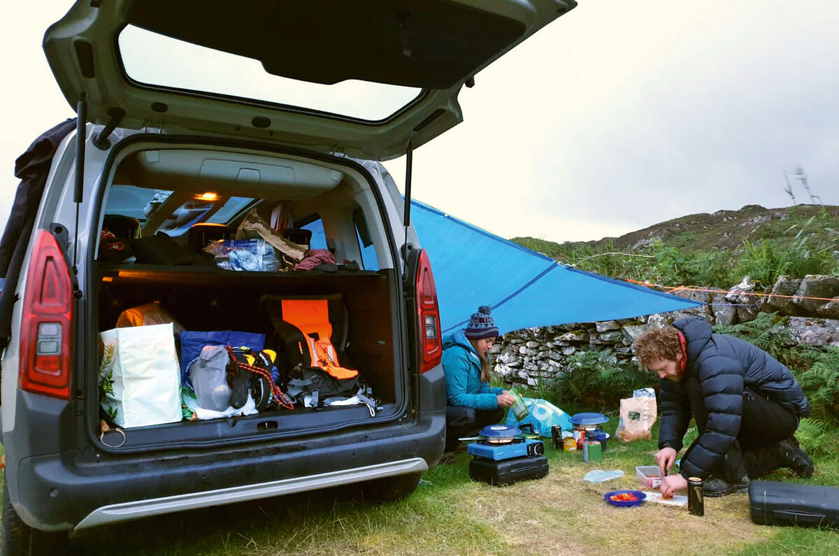 Berlingo in Scotland - camping