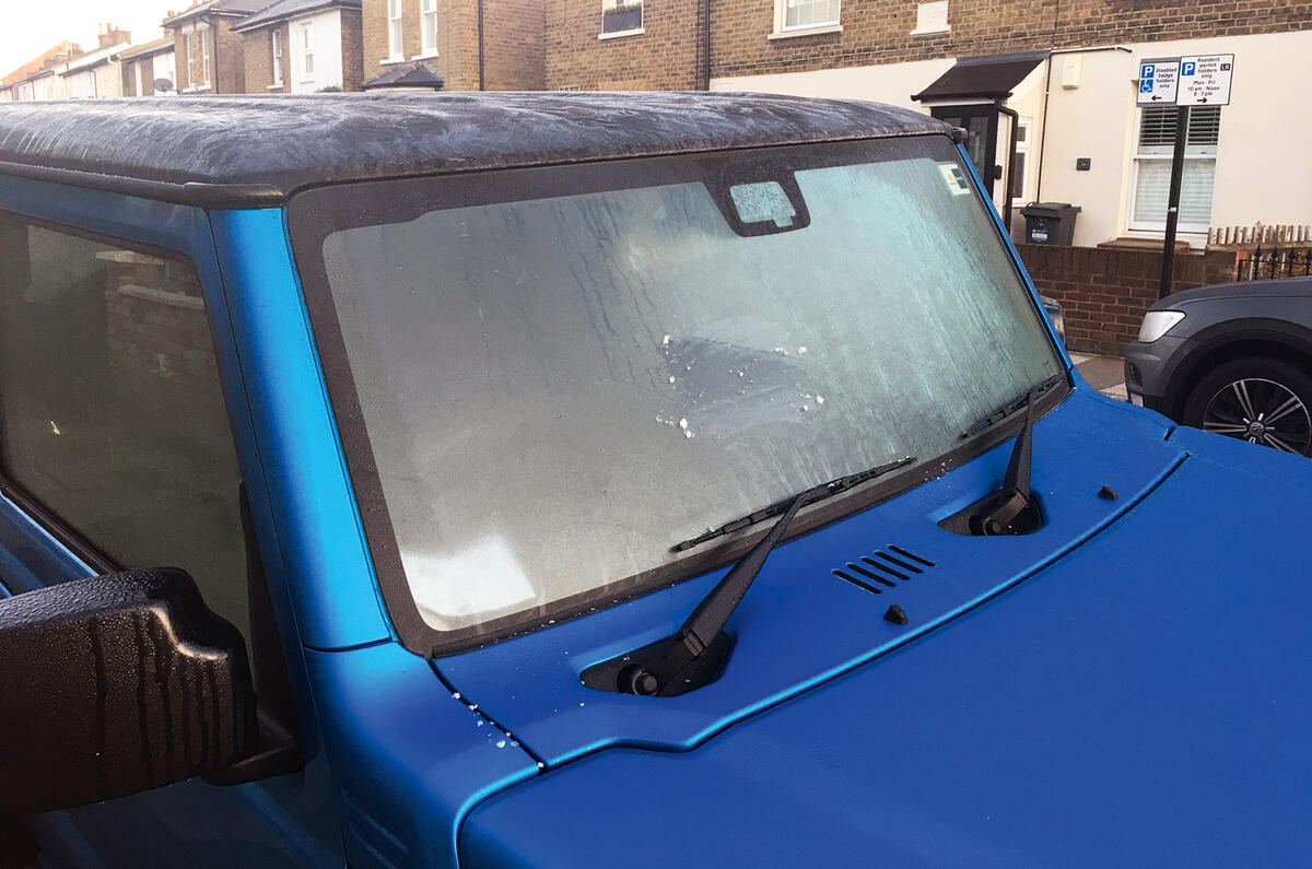 Suzuki Jimny 2019 long-term review - frosted windscreen Suzuki Jimny 2019 long-term review - frosted windscreen