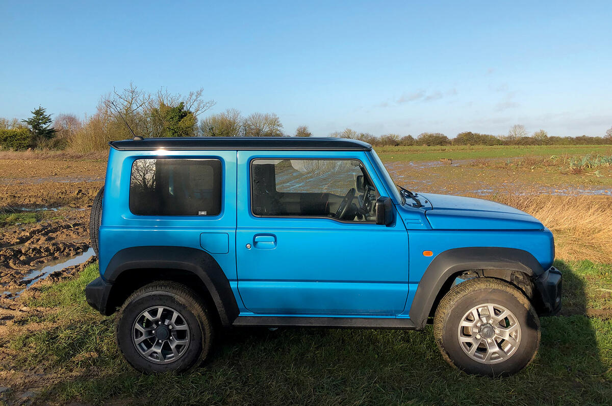 Suzuki Jimny 2019 long-term review - muddy field Suzuki Jimny 2019 long-term review - muddy field