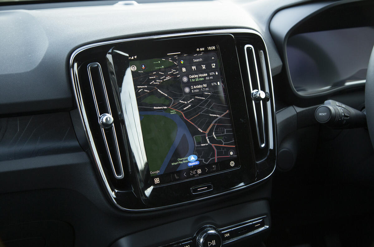 Volvo XC40 Recharge infotainment Volvo XC40 Recharge infotainment