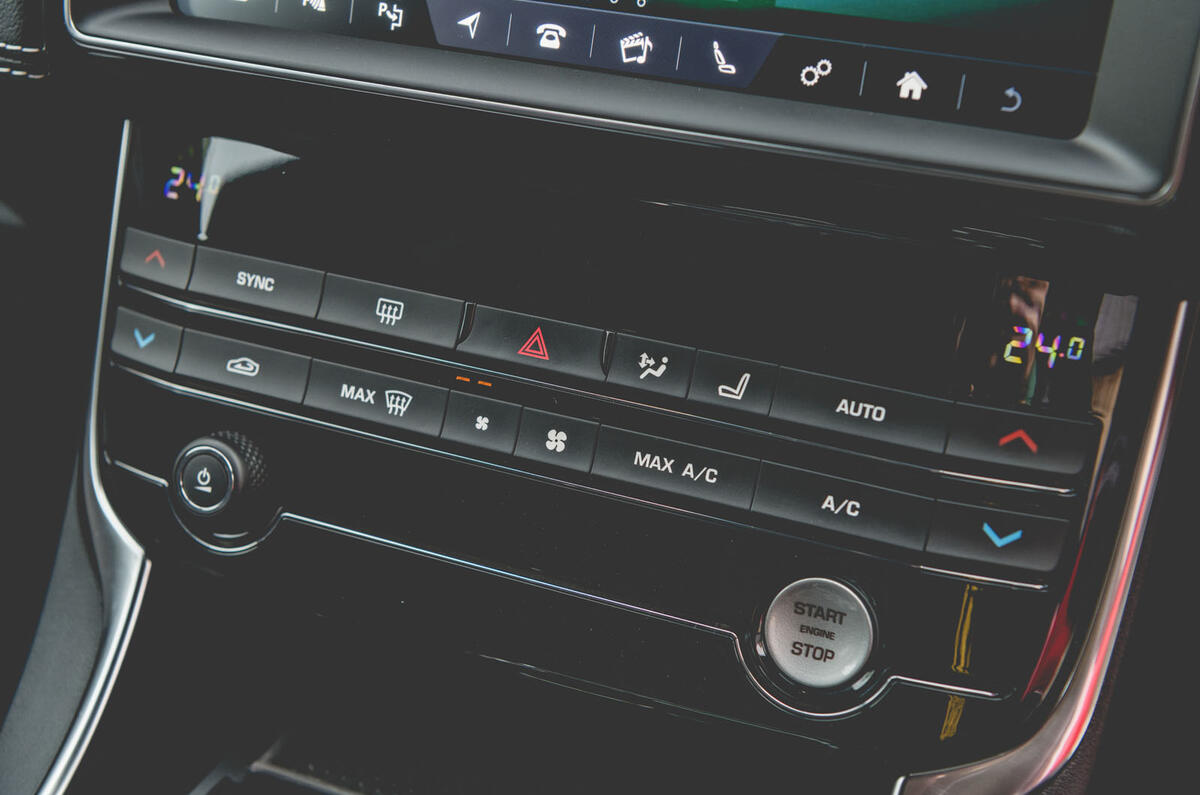 Jaguar XE 2019 long-term review - climate controls