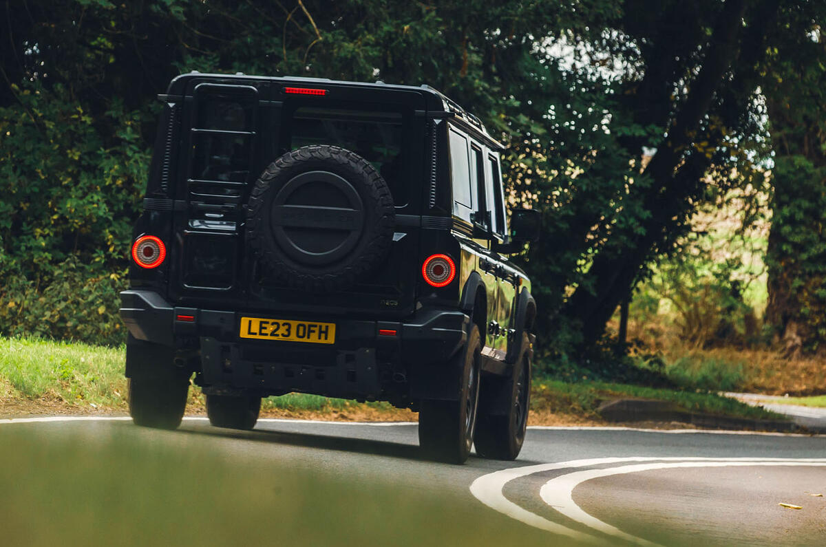 ineos grenadier review 2023 05 cornering rear