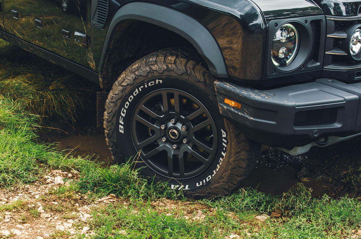 ineos grenadier review 2023 08 front wheel