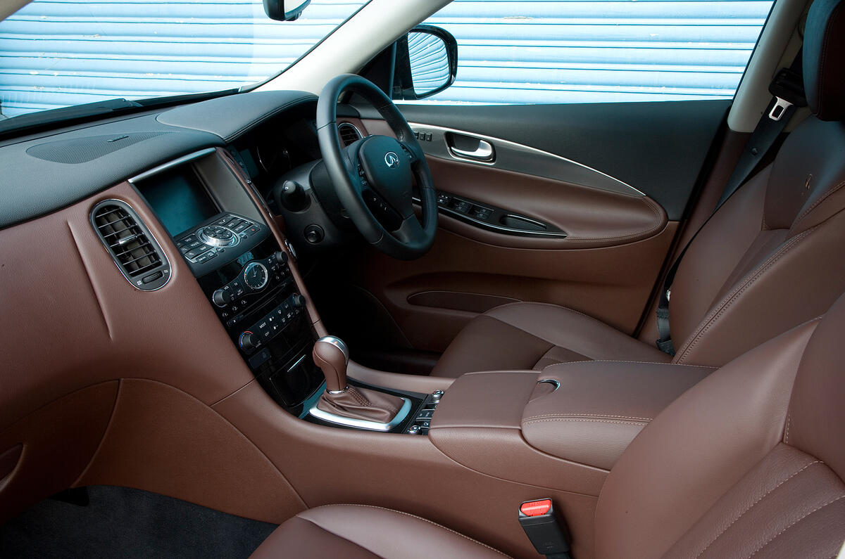 Shoulder room and headroom will be tight for large occupants Infiniti EX interior
