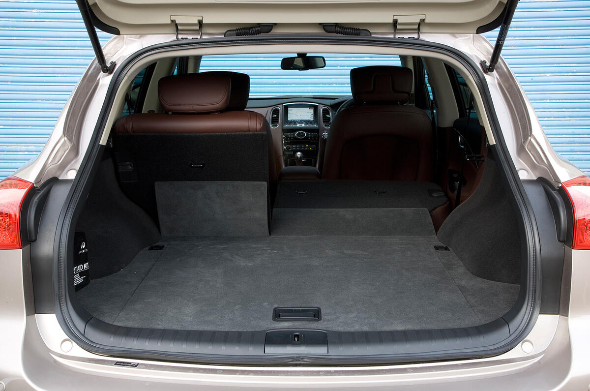 Boot space is poor: a Ford Focus will swallow more luggage Infiniti EX boot space