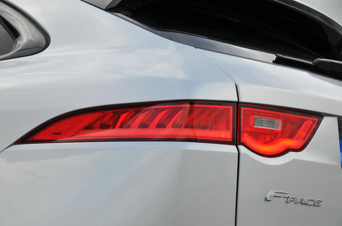 Jaguar F-Pace  2016 road test review rear lights
