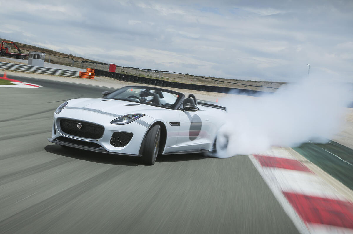 Jaguar F-Type Project 7 drifting