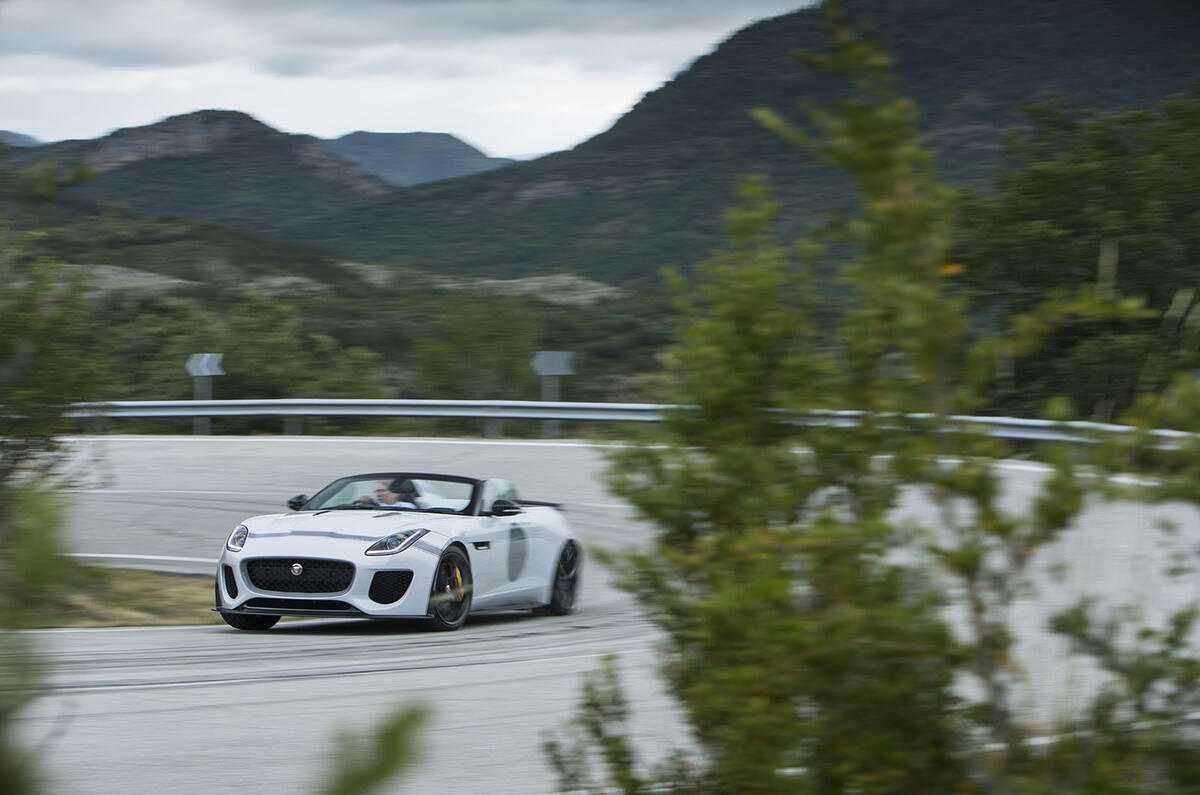 Jaguar F-Type Project 7 cornering