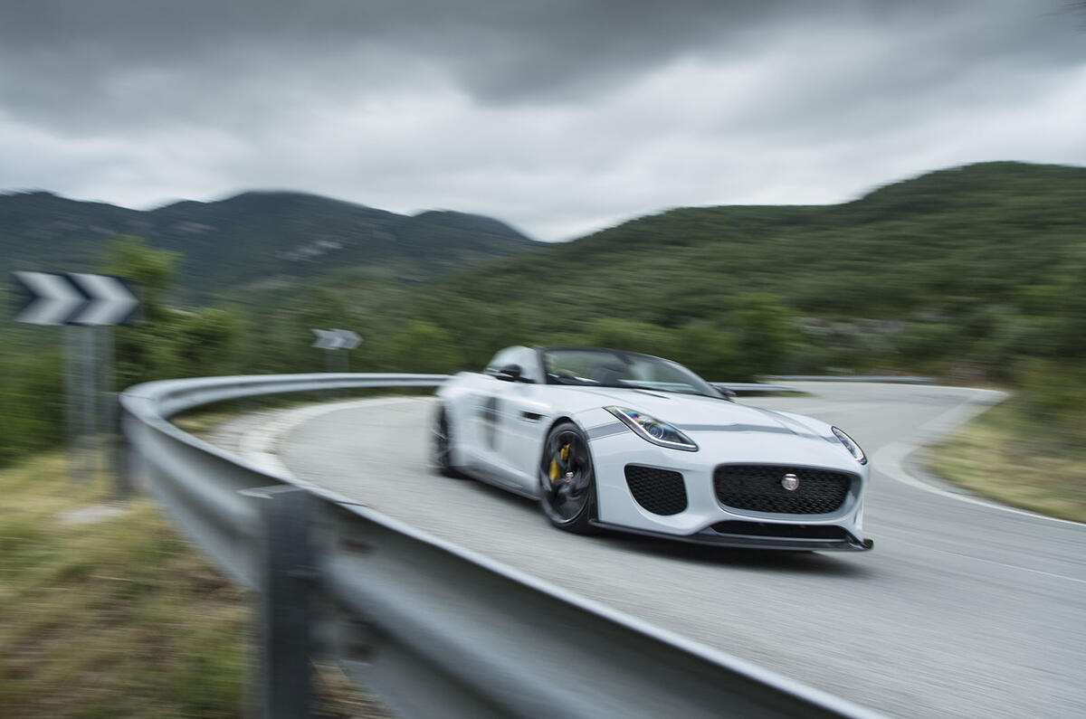 Jaguar F-Type Project 7 cornering