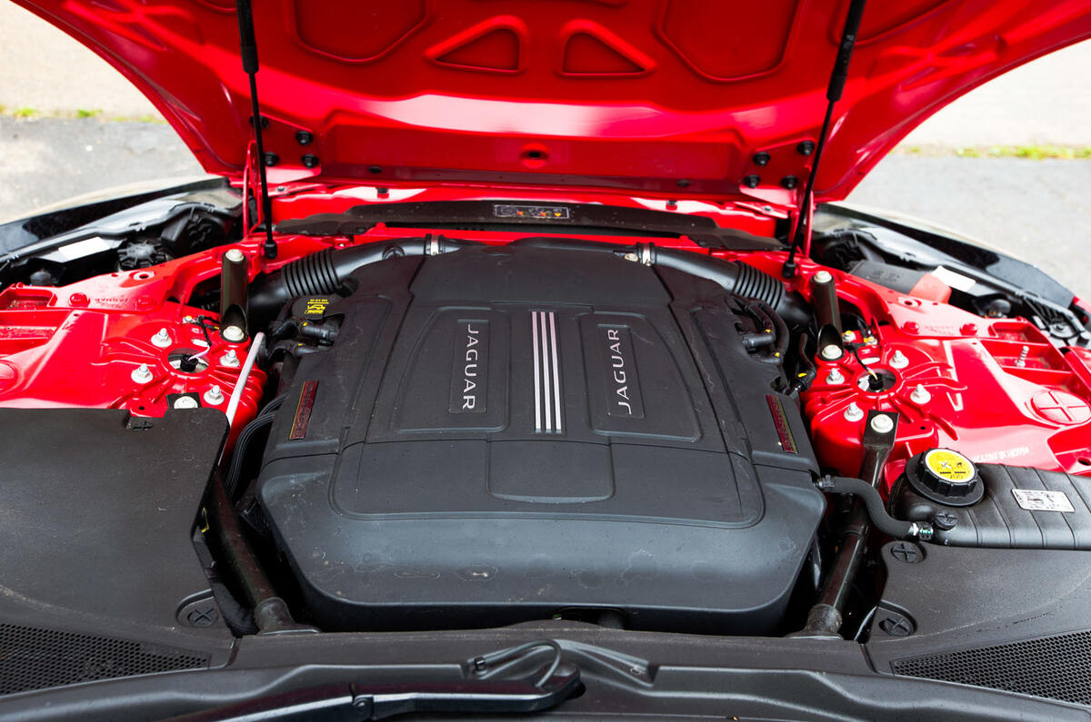 Jaguar F-Type engine bay