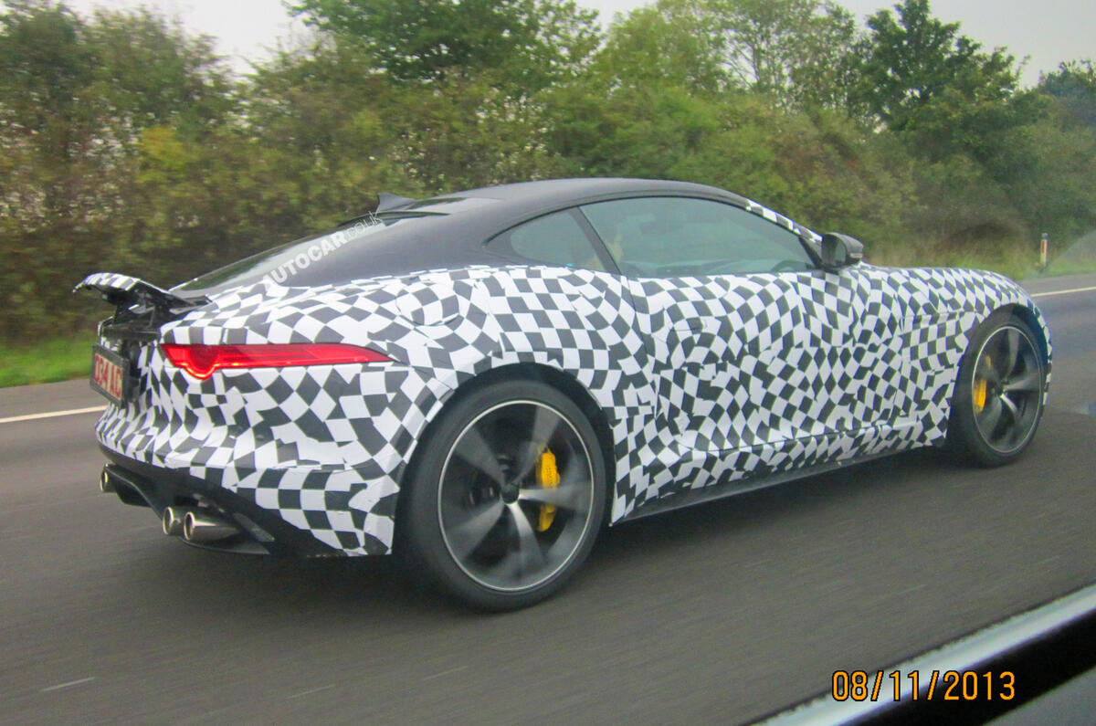 Jaguar F-type coupé spotted testing