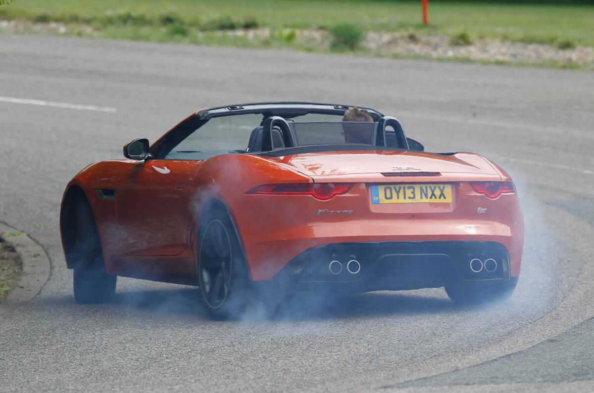Jaguar F-Type Convertible rear cornering