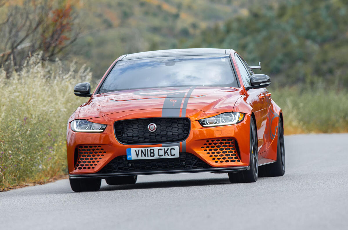 Jaguar XE SV Project 8 2018 road test review front end