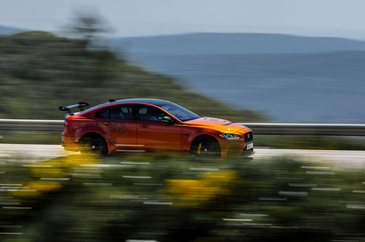 Jaguar XE SV Project 8 2018 road test review road right