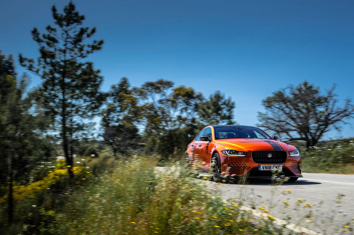 Jaguar XE SV Project 8 2018 road test review road plants