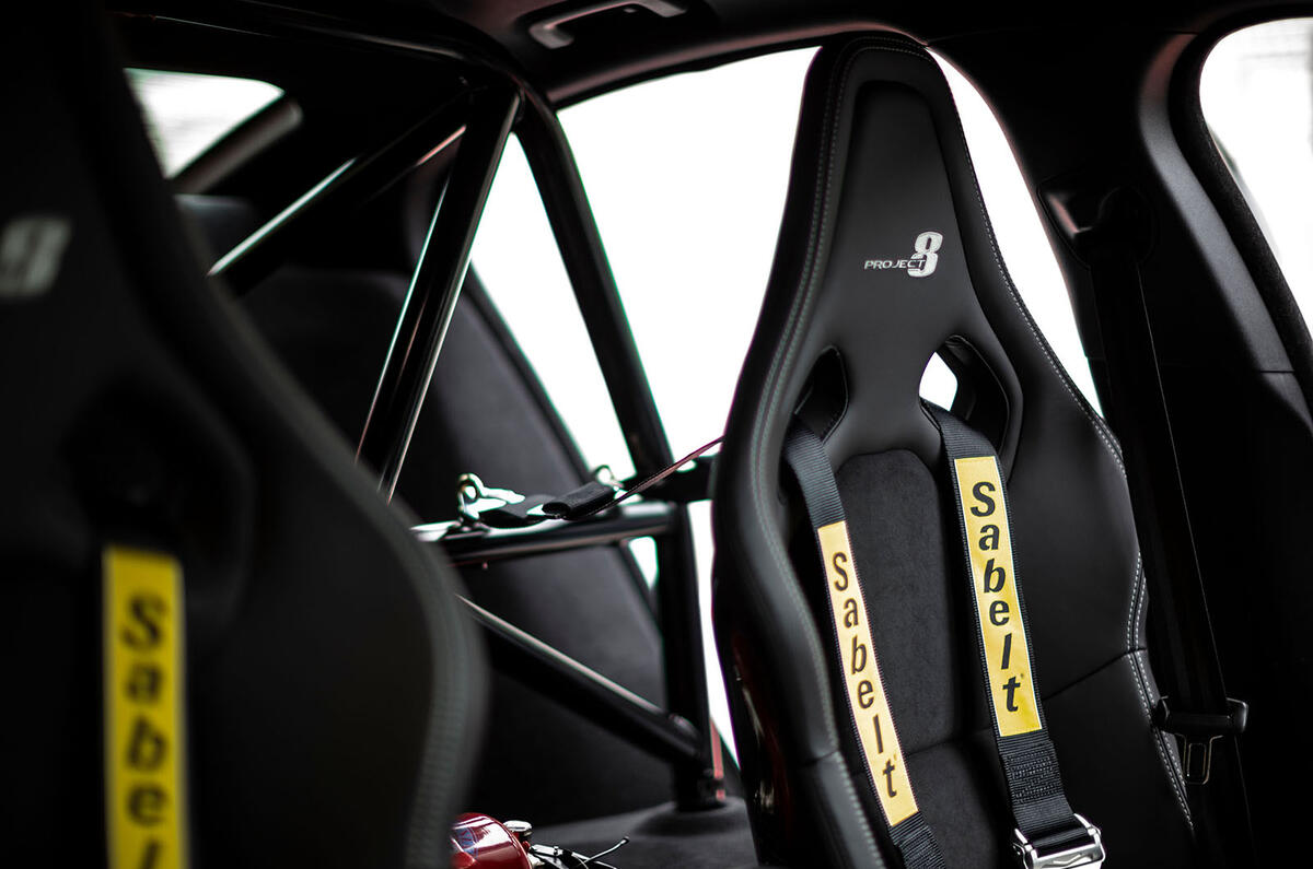 Jaguar XE SV Project 8 2018 road test review seats