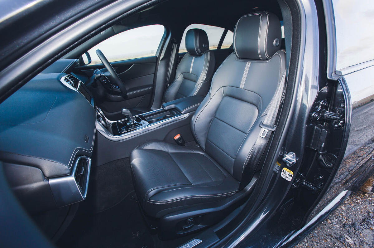jaguar xe update review 2024 12 front seats