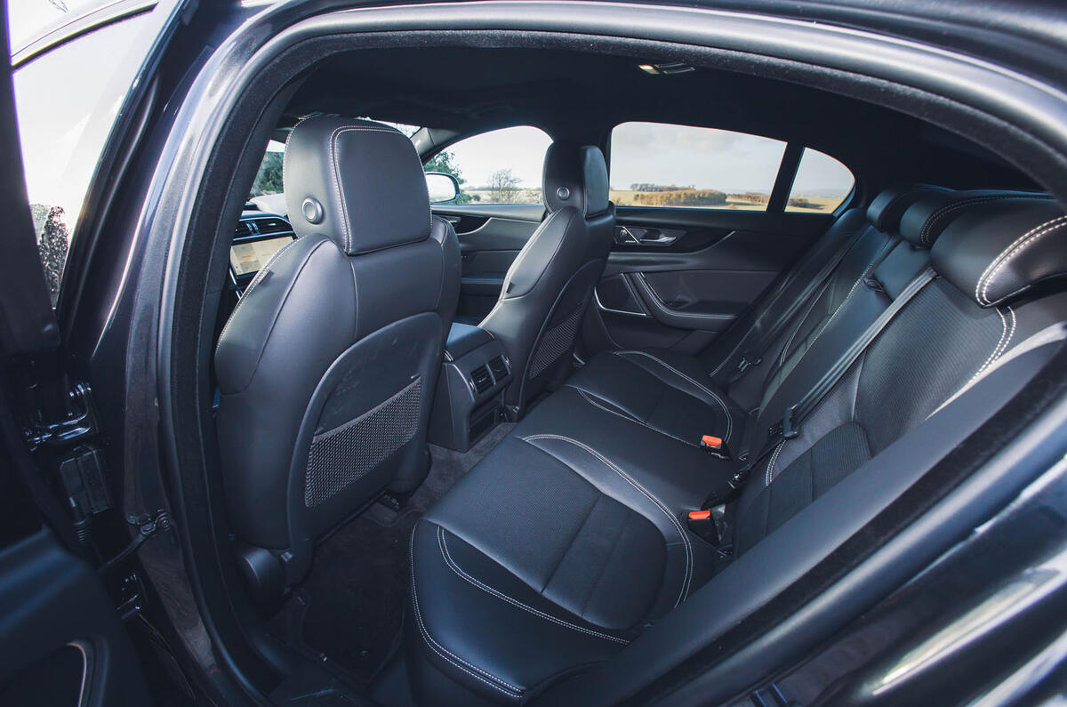 jaguar xe update review 2024 13 back seats