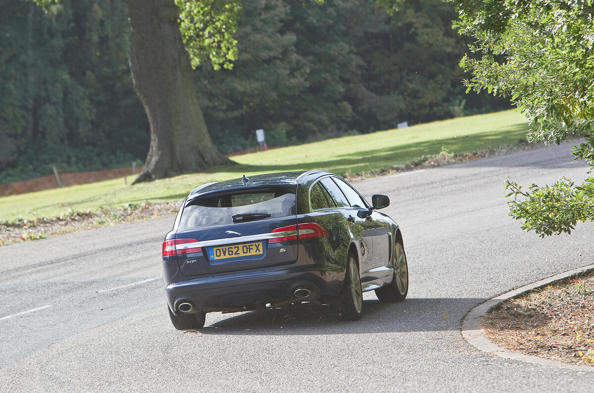 Jaguar XF Sportbrake rear cornering